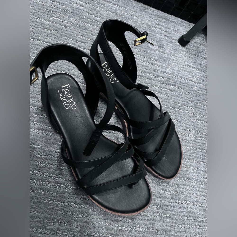 Franco Sarto Black Sandals size 8